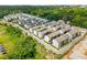 Overhead shot of a dense community of colorful townhomes surrounded by trees and greenery at 752 Winton Way, Atlanta, GA 30312