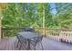 Relaxing deck features wooded views and patio furniture making it perfect for outdoor dining at 3005 Park Chase, Alpharetta, GA 30022