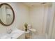 Well-lit powder room featuring a sleek vanity, modern fixtures, and neutral decor at 1764 Defoor Nw Ave, Atlanta, GA 30318