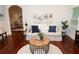 Bright living room with hardwood floors, neutral decor, and an open layout at 550 Quillian Ave, Decatur, GA 30032