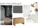 This bathroom features a shower, a double vanity with marble countertops, gold hardware, and a gray paint color at 7160 Shady Grove Rd, Cumming, GA 30041