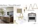 Kitchen mood board displaying the design elements and finishes at 7160 Shady Grove Rd, Cumming, GA 30041