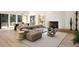 Comfortable living room with a tan sectional sofa, fireplace, and wall art is bright and inviting at 1130 Mclinden Se Ave, Smyrna, GA 30080