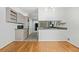 Eat-in kitchen with stainless appliances and hardwood flooring at 1425 Dalewood Ne Dr, Atlanta, GA 30329