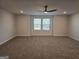 Large bonus room with carpet flooring, recessed lighting, and a ceiling fan at 1672 Fuma Leaf Way, Mcdonough, GA 30252