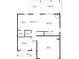 Detailed floor plan showcasing the layout of the home including kitchen, living room, and garage at 150 Ivy Chase Loop, Dallas, GA 30157