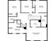 Upstairs floorplan featuring three bedrooms, laundry room, and a primary bedroom with walk-in closet and bath at 150 Ivy Chase Loop, Dallas, GA 30157