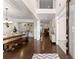 Open foyer with high ceilings, hardwood floors, and an adjacent dining area at 4022 Roberts Crest Dr, Suwanee, GA 30024