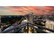 Rooftop view showing a vibrant skyline at sunset at 1065 Peachtree Ne St # 3504, Atlanta, GA 30309