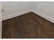 Hardwood floors and built-in storage solutions create an organized walk-in closet at 1065 Peachtree Ne St # 3504, Atlanta, GA 30309