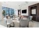 Stylish resident lounge with comfortable seating, TV, and city views at 1065 Peachtree Ne St # 3504, Atlanta, GA 30309