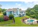Backyard featuring a patio and fenced in pool area, perfect for entertaining at 300 Towne Overlook Cir, Canton, GA 30114