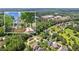Scenic aerial view of a house nestled within a lush green neighborhood, showcasing its well-manicured lawn at 3903 Hazelhurst Dr, Marietta, GA 30066