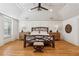 Primary bedroom featuring vaulted ceiling and unique twig bed frame at 3903 Hazelhurst Dr, Marietta, GA 30066