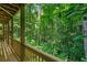 Wooden deck with scenic views of the surrounding lush greenery at 4018 Dunbarton Ne Way, Roswell, GA 30075