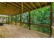 Wooden deck overlooking a lush, green wooded area, perfect for outdoor enjoyment at 4018 Dunbarton Ne Way, Roswell, GA 30075