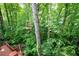 Enjoy nature on this wooden deck overlooking a lush backyard, full of mature trees and vegetation at 313 Clubhouse Nw Ct, Kennesaw, GA 30144