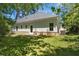 A lovely backyard view with lush lawn surrounded by trees with direct access into the home at 614 Glendale Rd, Scottdale, GA 30079