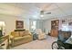 Open basement area with a comfortable seating area and a storage at 809 Longbranch Ln, Douglasville, GA 30134