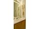 Bright bathroom with a white sink, framed mirror, vanity, and matching wall decor at 809 Longbranch Ln, Douglasville, GA 30134
