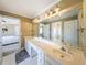 Large bathroom features vanity with double sinks and ample counter space at 395 Grove Ridge Dr, Loganville, GA 30052