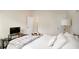 Comfortable bedroom featuring a bed with white linens and soft pillows and a table with a tv at 105 Paulowina Cir, Mcdonough, GA 30253