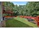 Large backyard with deck and patio great for entertaining at 204 Starwood Ct, Acworth, GA 30102