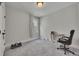 Neutral bedroom with carpet, trim and a work space including desk and rolling chair at 204 Starwood Ct, Acworth, GA 30102