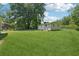 Well-maintained backyard offering ample green space, partially fenced with mature trees at 905 Scott Sw Ln, Marietta, GA 30008