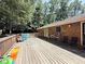Spacious back deck perfect for entertaining outdoors with wooded scenery at 224 Potts Se Rd, Conyers, GA 30094