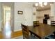Dining room adjoining the kitchen, featuring hardwood floors and ample space for Gathering gatherings at 21 Devin Lane Ln, Euharlee, GA 30145
