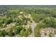 Aerial view of the property showcasing its location within a lush, green residential area with nearby roads at 3642 S Bogan Rd, Buford, GA 30519