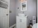 Compact bathroom with modern vessel sink, vanity, and great lighting at 100 Eldorado Dr, Carrollton, GA 30116
