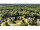 Aerial view of a neighborhood with mature trees and well-maintained homes and lawns at 4440 Green Summers Dr, Cumming, GA 30028