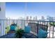 Serene balcony featuring comfortable seating and stunning skyline views, creating the perfect outdoor oasis at 860 Peachtree Ne St # 1613, Atlanta, GA 30308