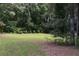 Green backyard featuring mature trees and natural surroundings at 3109 Windgate Dr, Buford, GA 30519