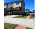 Exterior view of attached garages and upper-level deck at 3615 Hawthorne Terrace, Atlanta, GA 30337