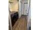 Convenient laundry area featuring modern washer and dryer units at 5526 Stoneleigh Ct, Stone Mountain, GA 30088