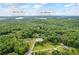 Aerial view of the home in Canton, GA, near Lake Allatoona and Bells Ferry Road, surrounded by trees at 1301 Ficklen Church Way, Canton, GA 30114