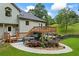 Multi-level deck and patio with an outdoor grill, seating, and beautifully landscaped backyard for relaxation and entertainment at 1301 Ficklen Church Way, Canton, GA 30114