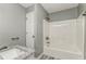 Full bathroom with granite countertops and tub and shower combo at 459 Bakers Bridge Cir, Douglasville, GA 30134