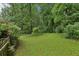 Lush green backyard with a well-manicured lawn, providing a serene and private outdoor space at 1369 Willowbrook Sw Dr, Marietta, GA 30064