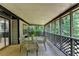 Covered patio with outdoor seating and a view of the lush backyard landscape at 262 Somerset Ct, Lawrenceville, GA 30044