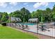 Sparkling swimming pool surrounded by lounge chairs and umbrellas for relaxing summer days at 404 Summerchase Way, Woodstock, GA 30189