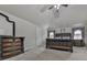 Main bedroom with carpet floor, dresser, and leather bed with nice curtains at 1510 Silver Mist Cir, Powder Springs, GA 30127