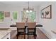 Dining room with a wood table and chairs, natural light, and wood flooring at 3455 Henderson Dr, Cumming, GA 30041