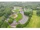 Aerial view of well-maintained baseball and multi-use sports fields surrounded by trees and parking at 4601 Tall Pines Nw Dr, Atlanta, GA 30327