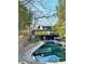 Stunning backyard with pool, stone accents, and a stylish black exterior at 4601 Tall Pines Nw Dr, Atlanta, GA 30327