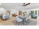 Open-concept living space with hardwood floors, dining area, and comfortable seating arrangement perfect for entertaining at 4601 Tall Pines Nw Dr, Atlanta, GA 30327