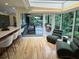 Relaxing sitting area next to the kitchen with stylish chairs and access to a deck at 4601 Tall Pines Nw Dr, Atlanta, GA 30327